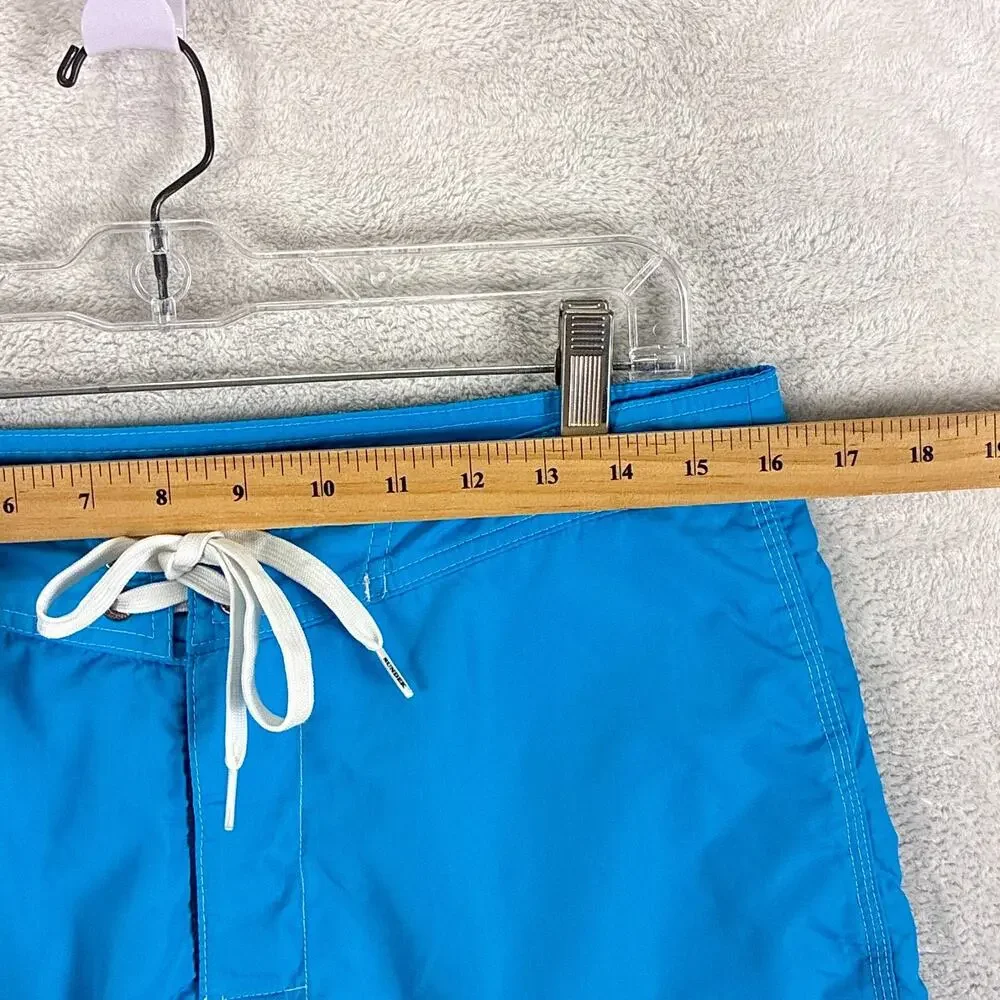 Sundek Board Shorts Mens 30 Blue Nylon Mesh Lined Swim Trunks Surf Beach Pool
